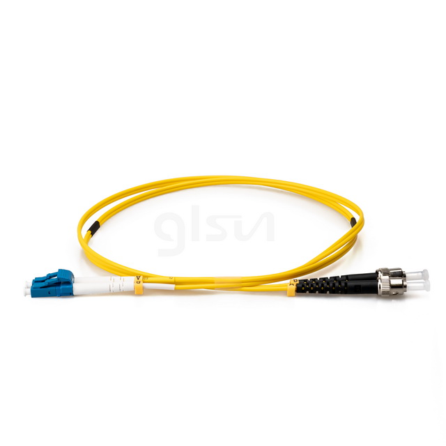 1m Fiber Optic Patch Cable LC UPC to ST UPC OS2 Duplex Single Mode PVC 2.0mm