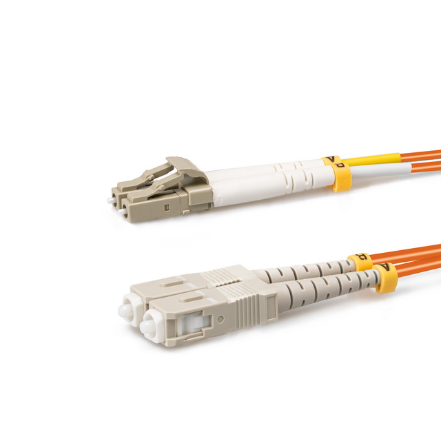om1 mm lc upc to sc upc 3m duplex fiber patch cable
