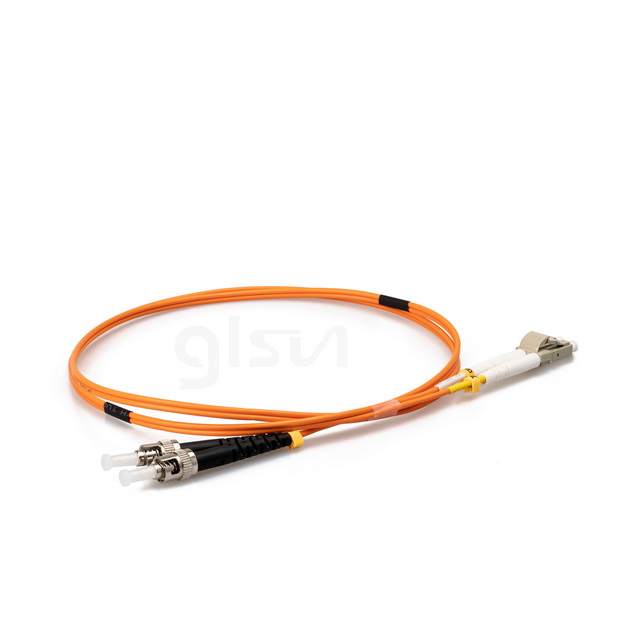 om1 mm lc upc to st upc 1m duplex fiber optic patch cable 