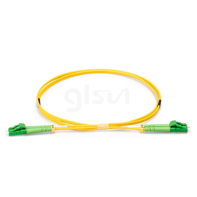 1m Fiber Optic Patch Cable LC APC to LC APC OS2 Duplex Single Mode PVC 2.0mm