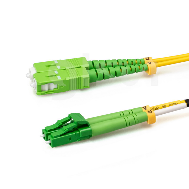 os2 sm lc apc to sc apc 1m duplex fiber optic cable