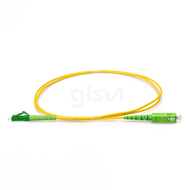 1m Fiber Optic Patch Cable LC APC to SC APC OS2 Simplex Single Mode PVC 2.0mm