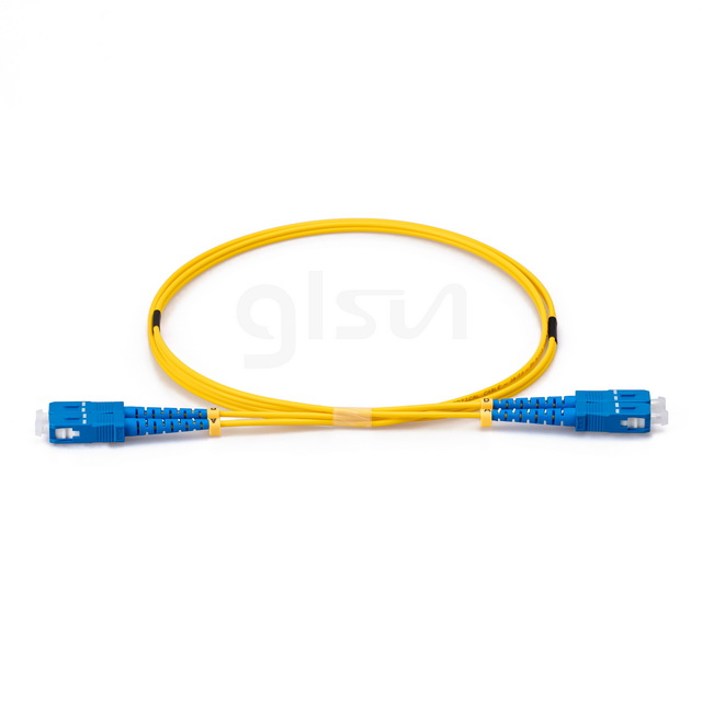 1m Fiber Optic Patch Cable SC UPC to SC UPC OS2 Duplex Single Mode PVC 2.0mm