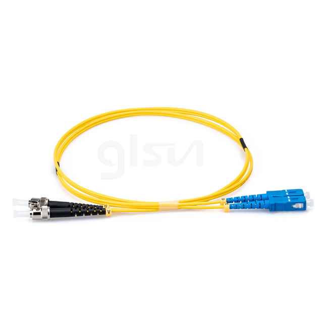 1m Fiber Optic Patch Cable SC UPC to ST UPC OS2 Duplex Single Mode PVC 2.0mm