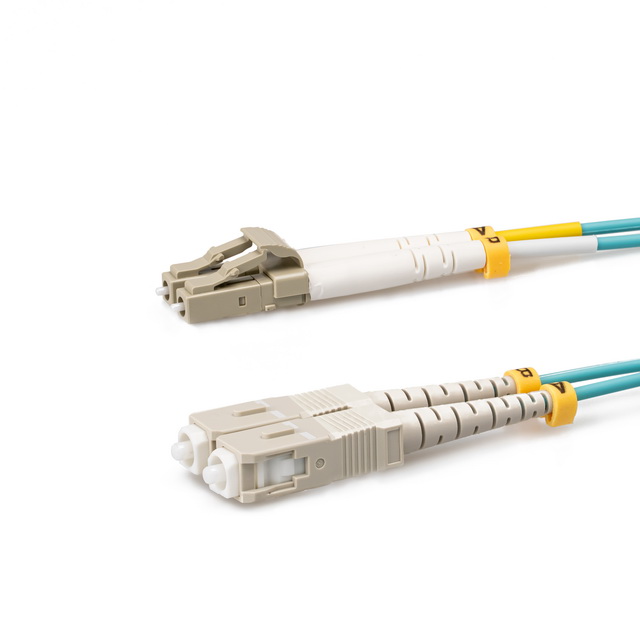 om3 mm lc upc to sc upc 3m duplex fiber optic patch cord