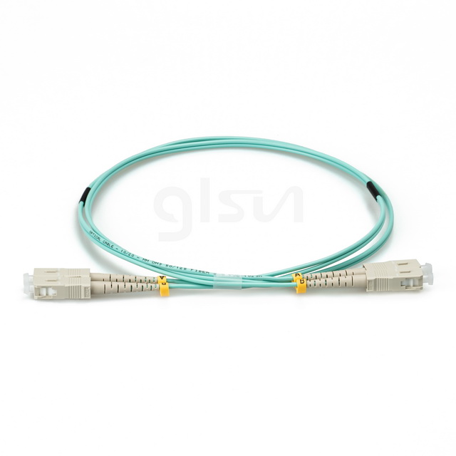 1m Fiber Optic Patch Cable SC UPC to SC UPC OM3 Duplex Multimode PVC 2.0mm