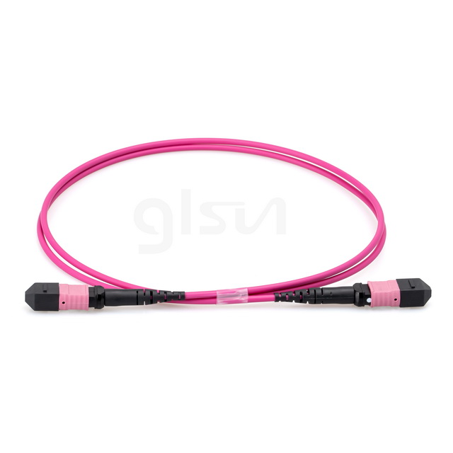 5m Fiber Optic Elite Trunk Cable Magenta OM4 50/125 Multimode MTP® Female 12 Fibers Type A Plenum