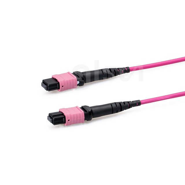 om4 mm 12 fiber mtp female to mtp female type b 1m fiber optic cable