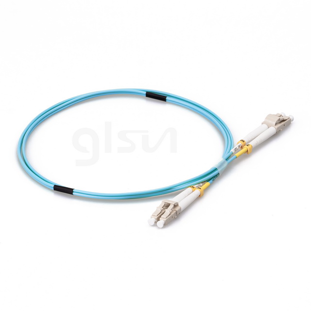om4 mm lc upc to lc upc 0.5m duplex fiber optic patch cable