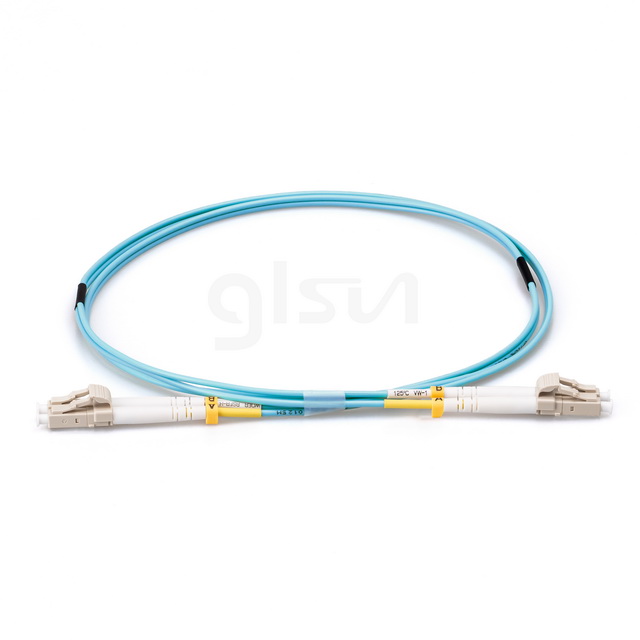 1.5m Fiber Optic Patch Cable LC UPC to LC UPC OM4 Duplex Multimode PVC 2.0mm