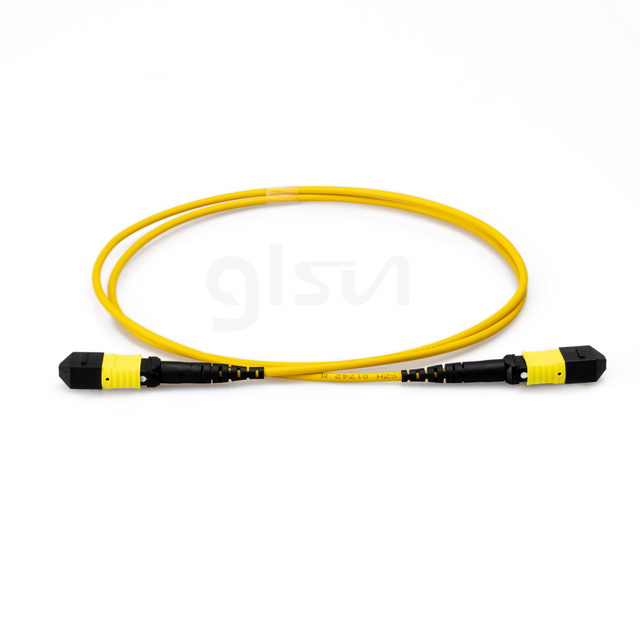 2m Fiber Optic Elite Trunk Cable MTP® Female OS2 9/125 Single Mode 12 Fibers Type B Plenum, Yellow