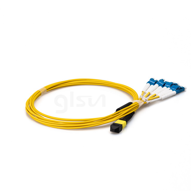 os2 sm 8 fiber mtp female to lc upc 3m fiber optic patch cord