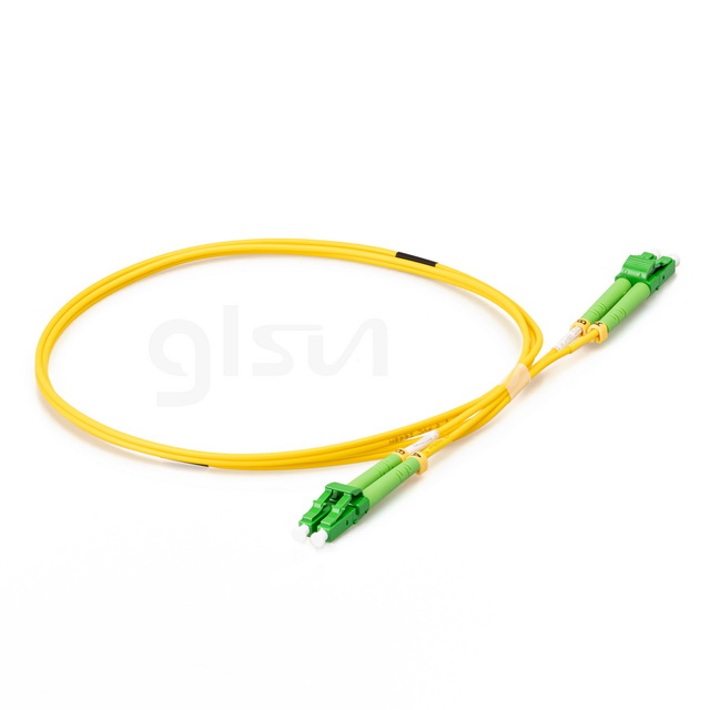 os2 sm lc apc to lc apc 1m duplex fiber optic patch cable