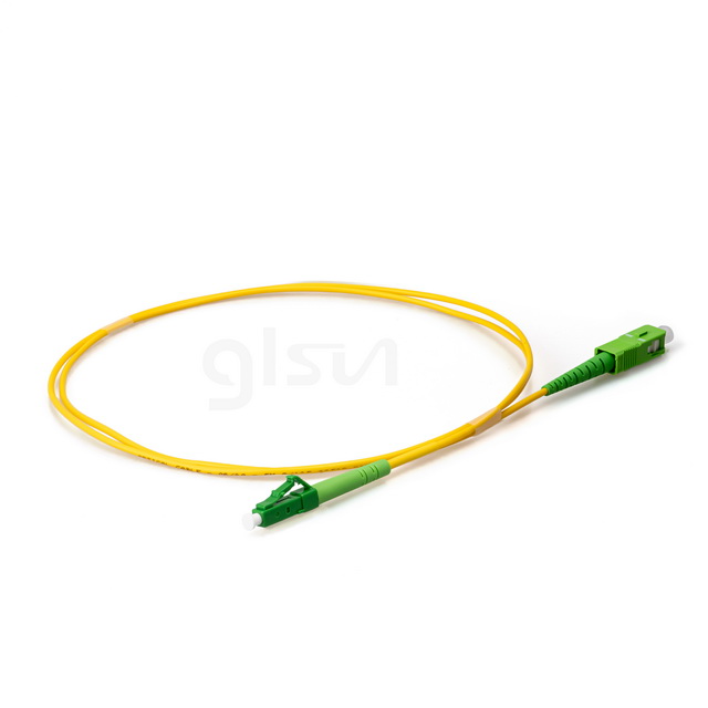 os2 sm lc apc to sc apc 5m simplex fiber optic patch cable