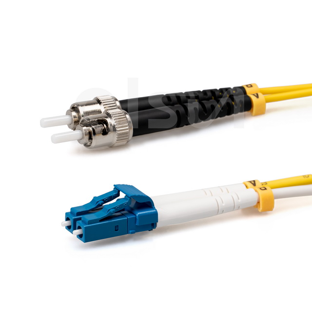 os2 sm lc upc to st upc 1m duplex fiber patch cable