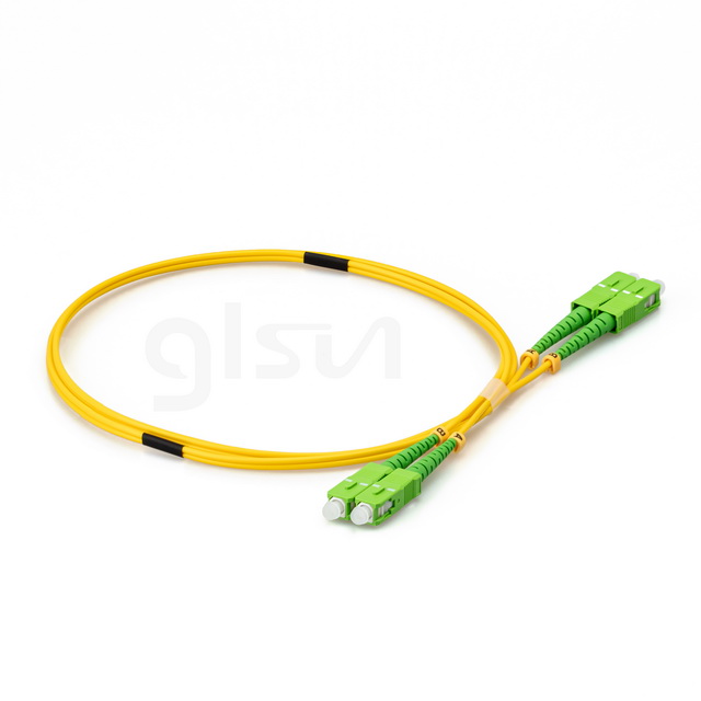 os2 sm sc apc to sc apc 1m duplex fiber optic patch cable