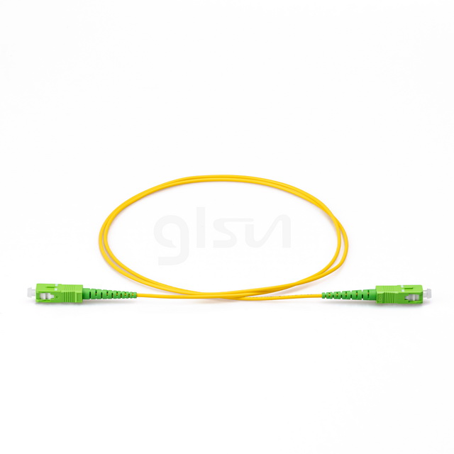 1m Fiber Optic Patch Cable SC APC to SC APC OS2 Simplex Single Mode PVC 2.0mm