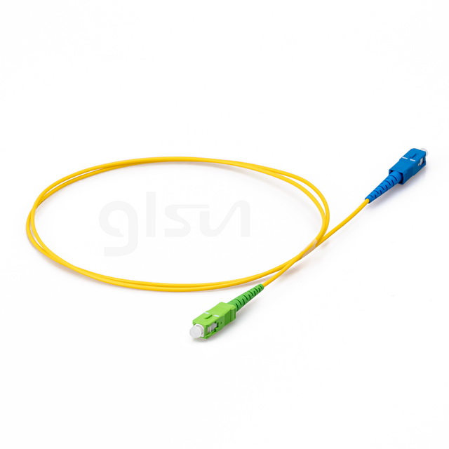 os2 sm sc apc to sc upc 1m simplex fiber optic patch cord