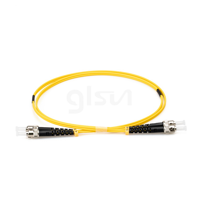 2m Fiber Optic Patch Cable ST UPC to ST UPC OS2 Duplex Single Mode PVC 2.0mm