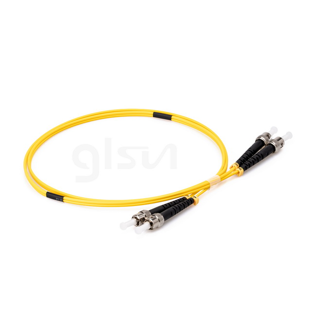 os2 sm st upc to st upc 2m duplex fiber optic patch cord