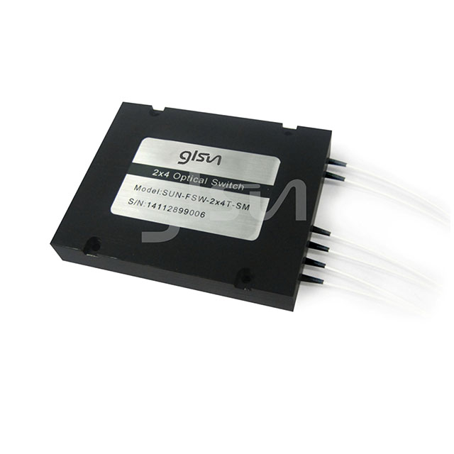 SUN-OSW-2x4 Cascade Fiber Optical Switch at Single Mode Latching 1310/1550nm with LC/PC Connector