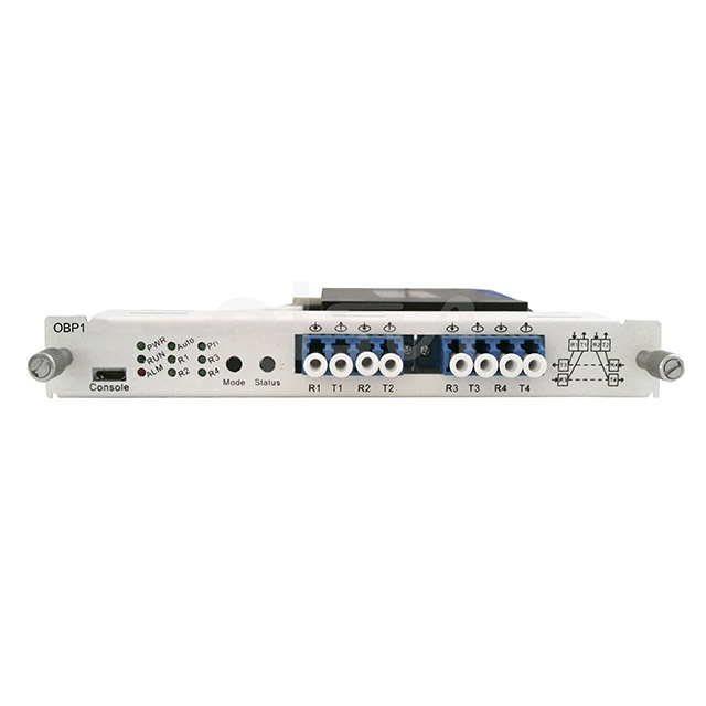 SUN-OTS3000-OBP Dual Link 1:1 Serial Mode Optical Bypass Protection System Single Mode 9/125 Fiber 1310nm LC/PC Connector Pluggable Module with Monitoring Function