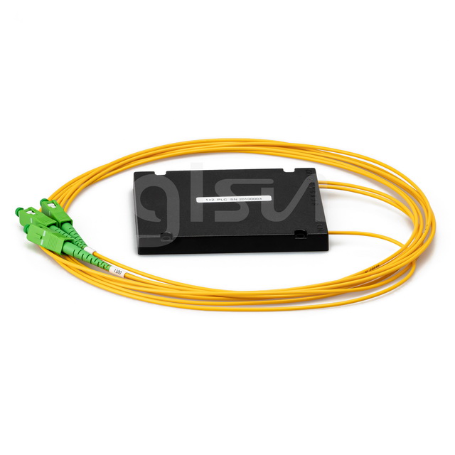 SUN-PLC 1x2 PLC Fiber Optic Splitter, ABS Box Package, 2.0mm, SC/APC Connector