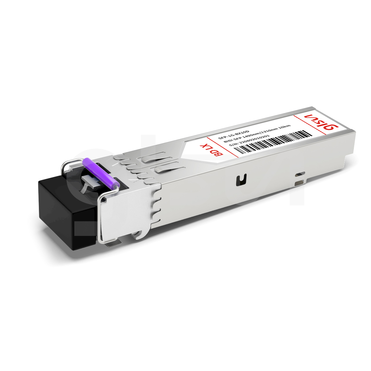 SFP-1G-BX10D Cisco Compatible, 1000BASE-BX BiDi SFP TX1490nm/RX1310nm 10km DDM Simplex LC SMF Fiber Optical Transceiver Module