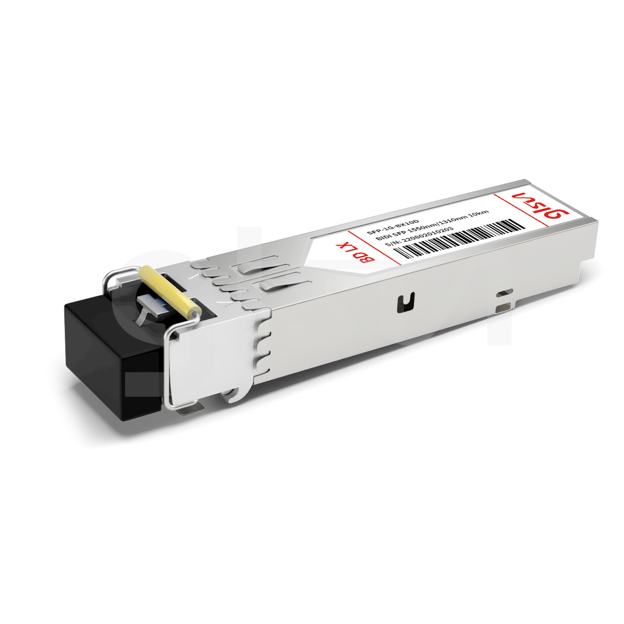 SFP-1G-BX10D Cisco Compatible, 1000BASE-BX BiDi SFP TX1550nm/RX1310nm 10km DDM Simplex LC SMF Fiber Optical Transceiver Module