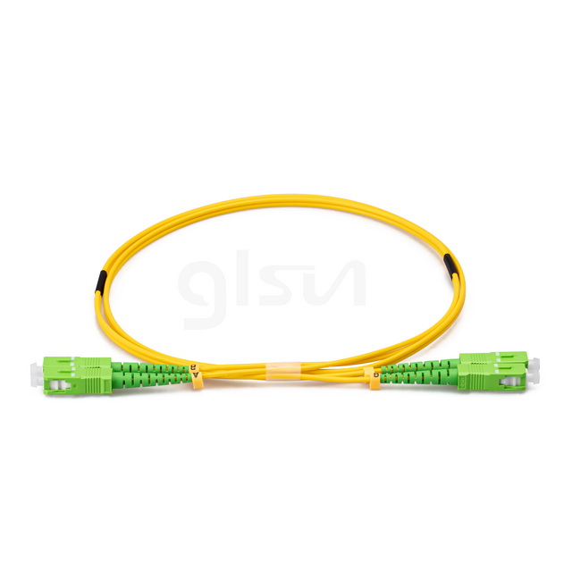 1m Fiber Optic Patch Cable SC APC to SC APC OS2 Duplex Single Mode PVC 2.0mm